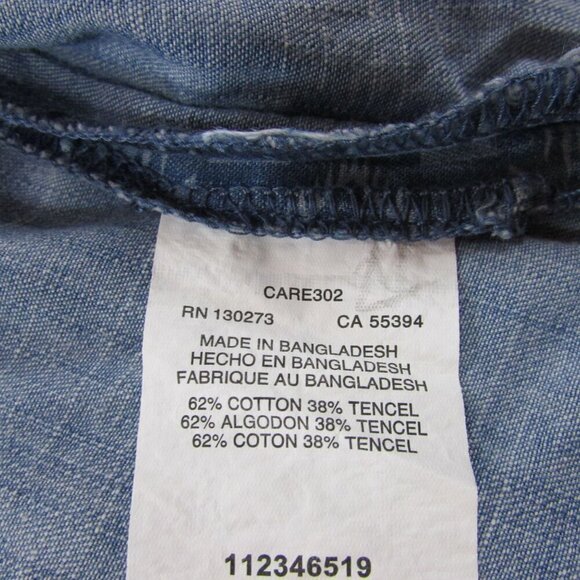 Wrangler Retro Women's Short Sleeve Aztec Print Denim Kimono Cardigan Blue - Picture 3 of 3